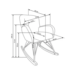 Garnero Arredamenti Poltrone Design|Poltrone Sala D'attesa-Poltrona sedia a dondolo design pelliccia bianco crema struttura legno metallo Winnipeg