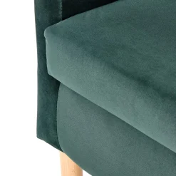 Garnero Arredamenti Poltrone Design|Poltrone Relax-Poltrona soggiorno in tessuto verde scuro rovere Macao