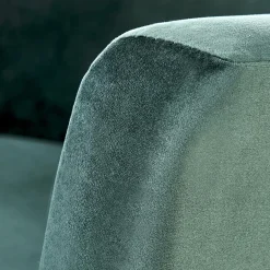 Garnero Arredamenti Poltrone Design|Poltrone Relax-Poltrona soggiorno in tessuto verde scuro rovere Macao