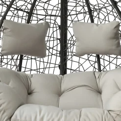 Garnero Arredamenti Dondoli Da Giardino|Poltrone Da Giardino-Poltrona sospesa 2 posti da giardino 120x200h cm grigio con cuscini Ibisco Grigio scuro - Grigio chiaro