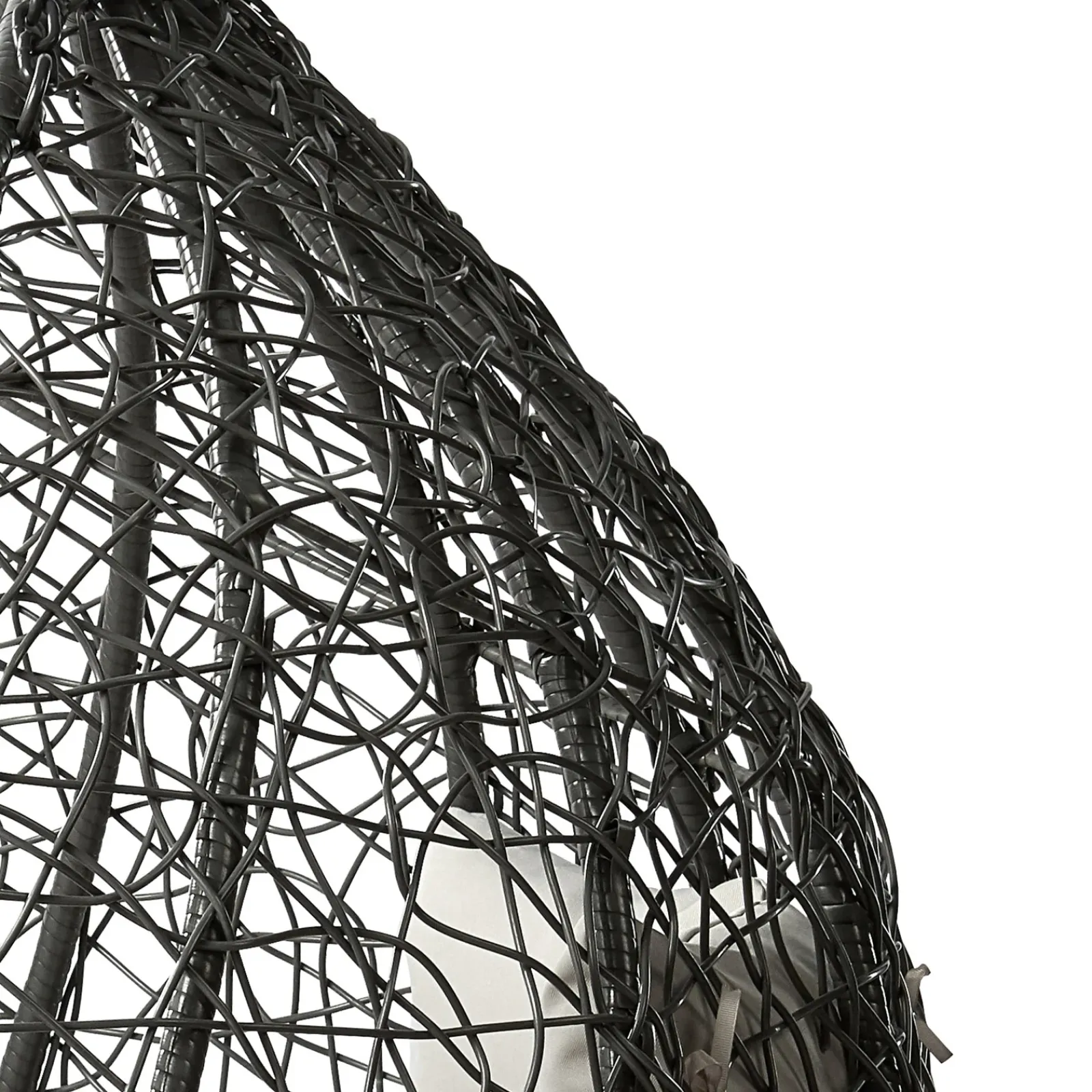 Garnero Arredamenti Dondoli Da Giardino|Poltrone Da Giardino-Poltrona sospesa 2 posti da giardino 120x200h cm grigio con cuscini Ibisco Grigio scuro - Grigio chiaro