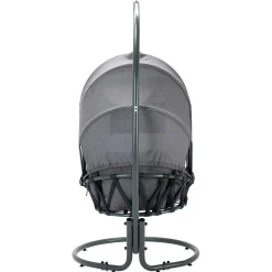 Garnero Arredamenti Dondoli Da Giardino|Poltrone Da Giardino-Poltrona sospesa a dondolo da giardino 136x196h cm grigio Flora