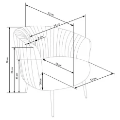 Garnero Arredamenti Poltrone Design|Poltrone Sala D'attesa-Poltroncina design in velluto con gambe oro Romance Verde