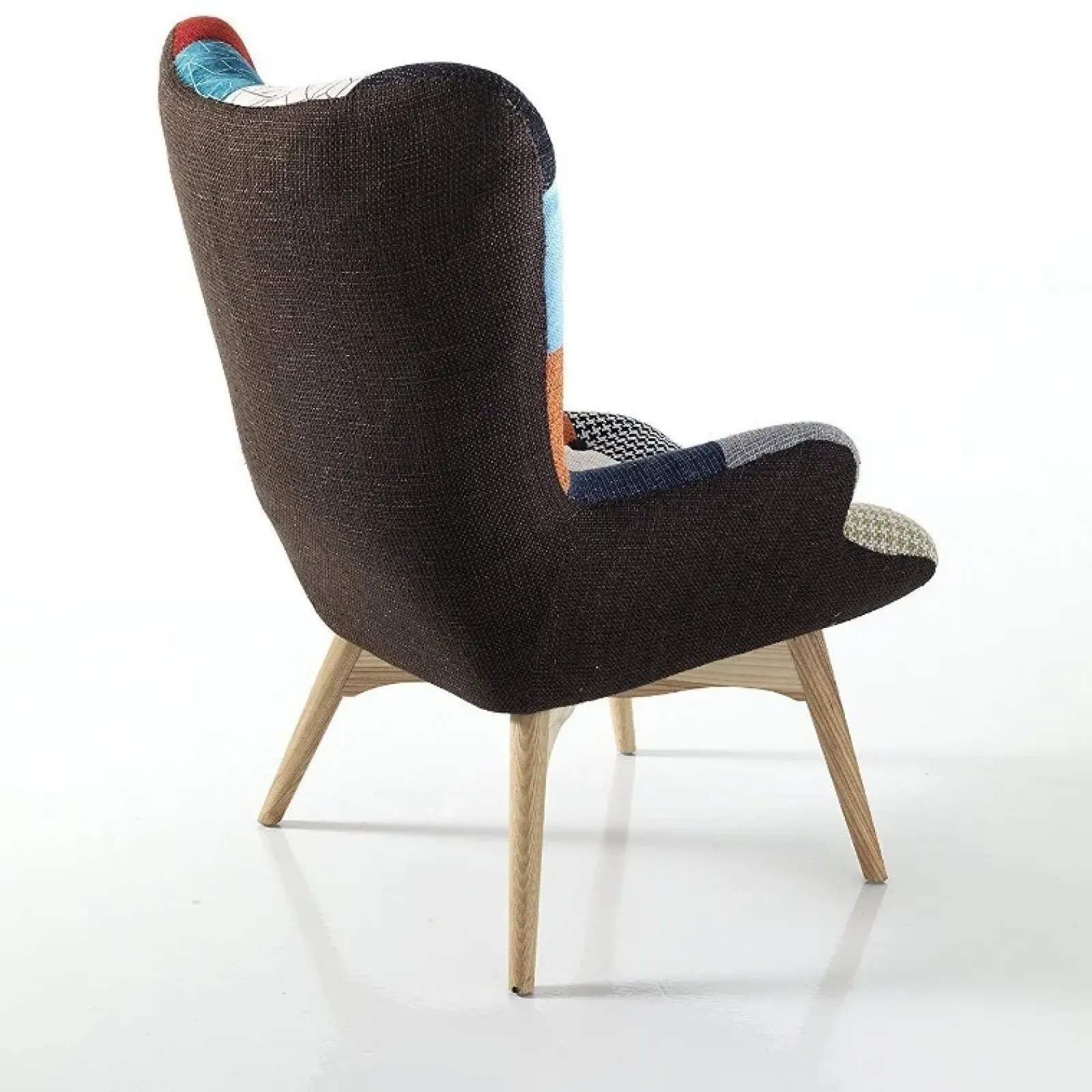 Garnero Arredamenti Poltroncine Imbottite-Poltroncina relax design in tessuto multicolore Norma