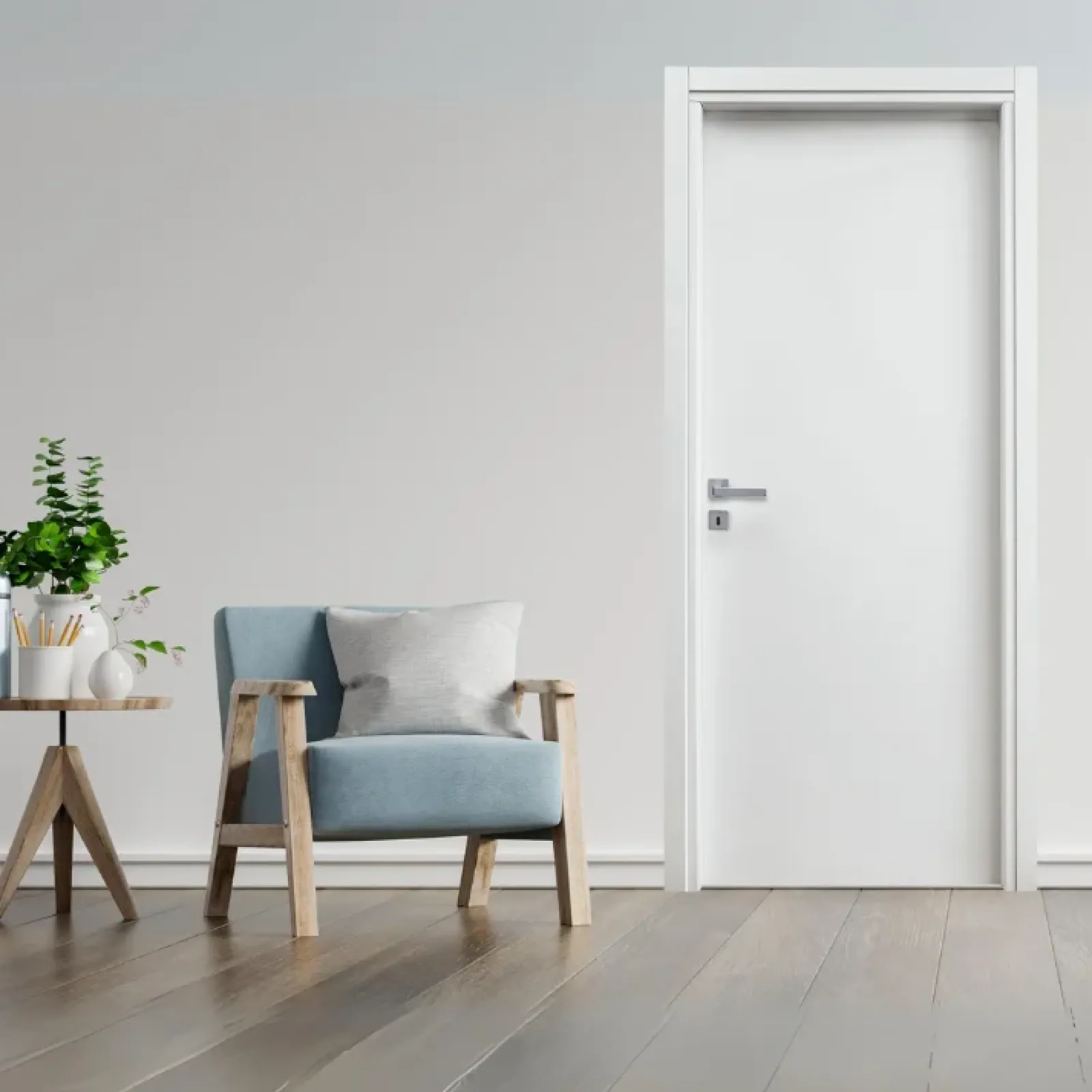 Garnero Arredamenti Porte-Porta battente reversibile per interni 70x210h cm bianca Niagara Bianco Opaco