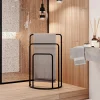 Garnero Arredamenti Accessori Bagno-Portasciugamani da bagno 50x75h cm 3 livelli nero Marinella