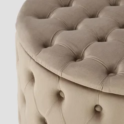 Garnero Arredamenti Pouf-Pouf contenitore moderno Maximilien Beige