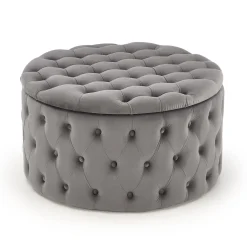 Garnero Arredamenti Pouf-Pouf contenitore moderno Maximilien Grigio