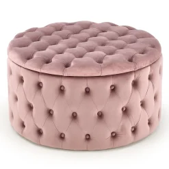 Garnero Arredamenti Pouf-Pouf contenitore moderno Maximilien Rosa
