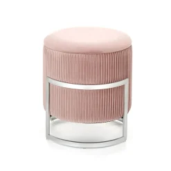 Garnero Arredamenti Pouf-Pouf da salotto contenitore in velluto Franklin Rosa