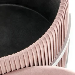 Garnero Arredamenti Pouf-Pouf da salotto contenitore in velluto Franklin Rosa