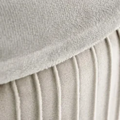 Garnero Arredamenti Pouf-Pouf da salotto contenitore in velluto chiaro Franklin Grigio