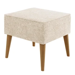 Garnero Arredamenti Pouf-Pouf imbottito in tessuto quadrato 65x65cm Soffio Beige