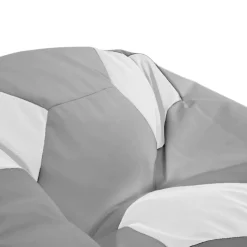 Garnero Arredamenti Pouf-Pouf poltrona sacco palla da calcio ecopelle grigio bianco Lionel Grigio - Bianco