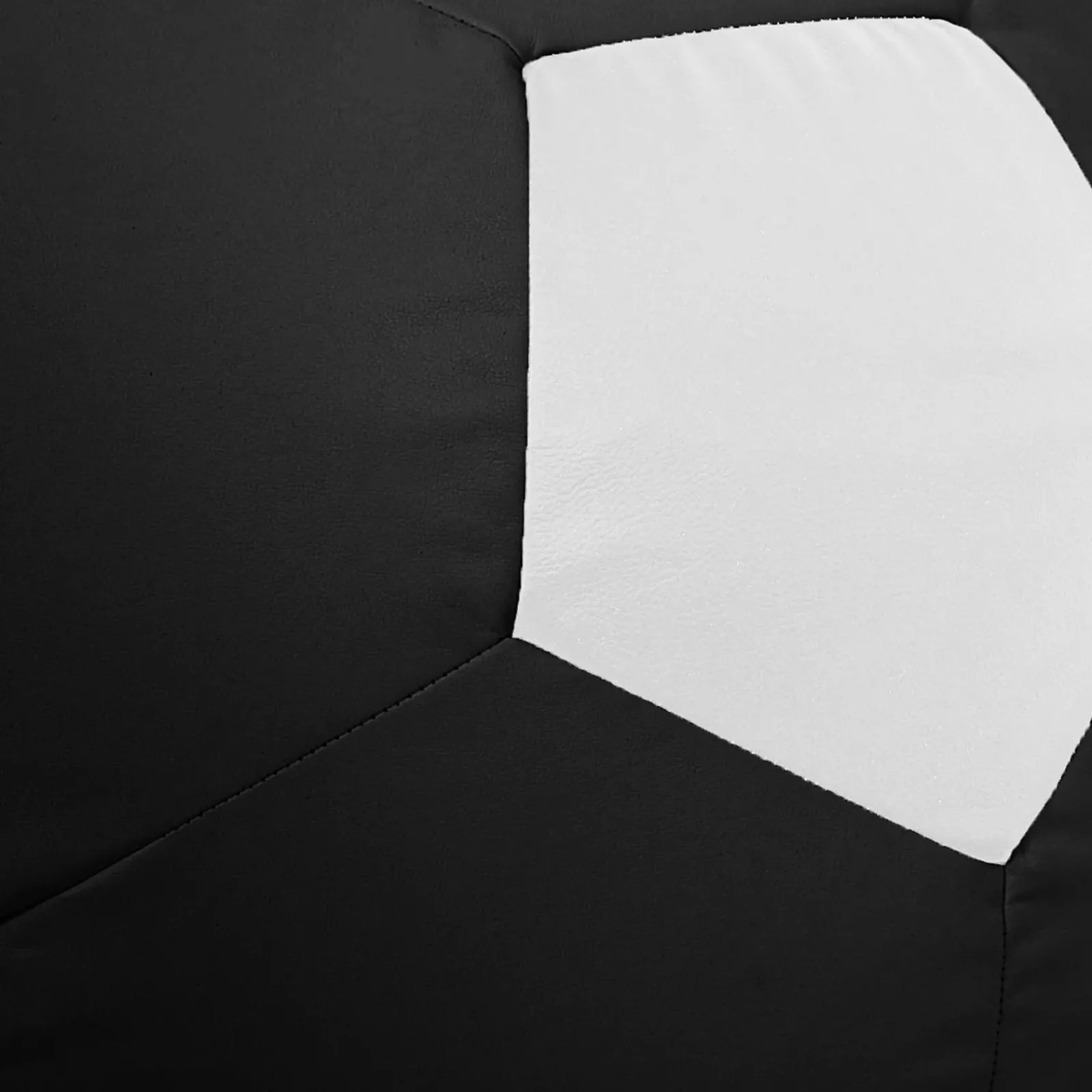 Garnero Arredamenti Pouf-Pouf poltrona sacco palla da calcio ecopelle nero bianco Lionel Nero - Bianco
