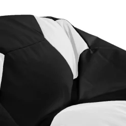 Garnero Arredamenti Pouf-Pouf poltrona sacco palla da calcio ecopelle nero bianco Lionel Nero - Bianco