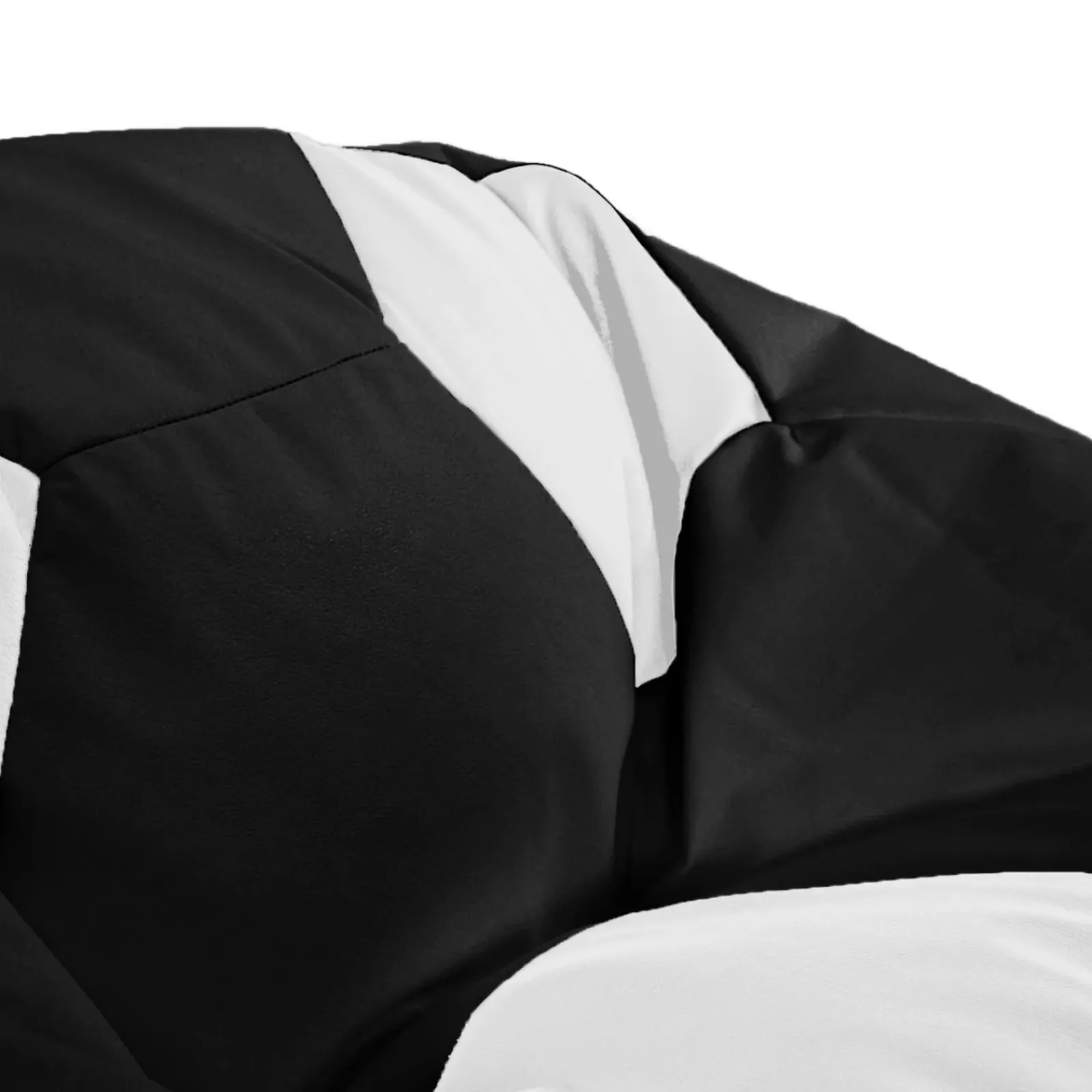 Garnero Arredamenti Pouf-Pouf poltrona sacco palla da calcio ecopelle nero bianco Lionel Nero - Bianco