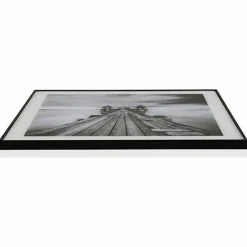 Garnero Arredamenti Portafotografie E Quadri-Quadro da parete con stampa Ponticello 50x50cm bianco nero Roia