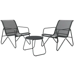 Garnero Arredamenti Salotto Da Giardino-Salotto da giardino 2 posti con tavolino moderno antracite Nerone