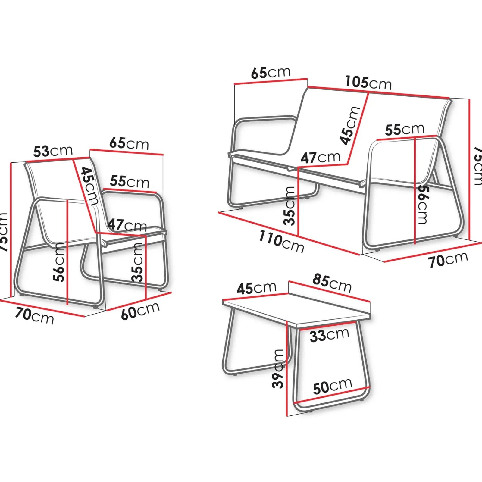 Garnero Arredamenti Salotto Da Giardino-Salotto da giardino 4 posti con tavolino moderno Zeno Beige