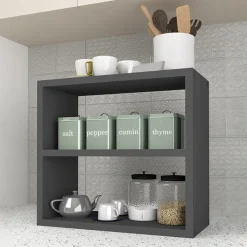 Garnero Arredamenti Scaffali E Dispense-Scaffale da cucina 44x40h cm moderno Grecia Antracite