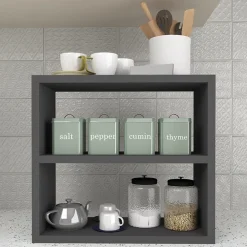 Garnero Arredamenti Scaffali E Dispense-Scaffale da cucina 44x40h cm moderno Grecia Antracite