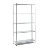 Garnero Arredamenti Armadi Da Esterno|Scaffali E Dispense-Scaffale in metallo 5 ripiani 75x147cm grigio Kumi