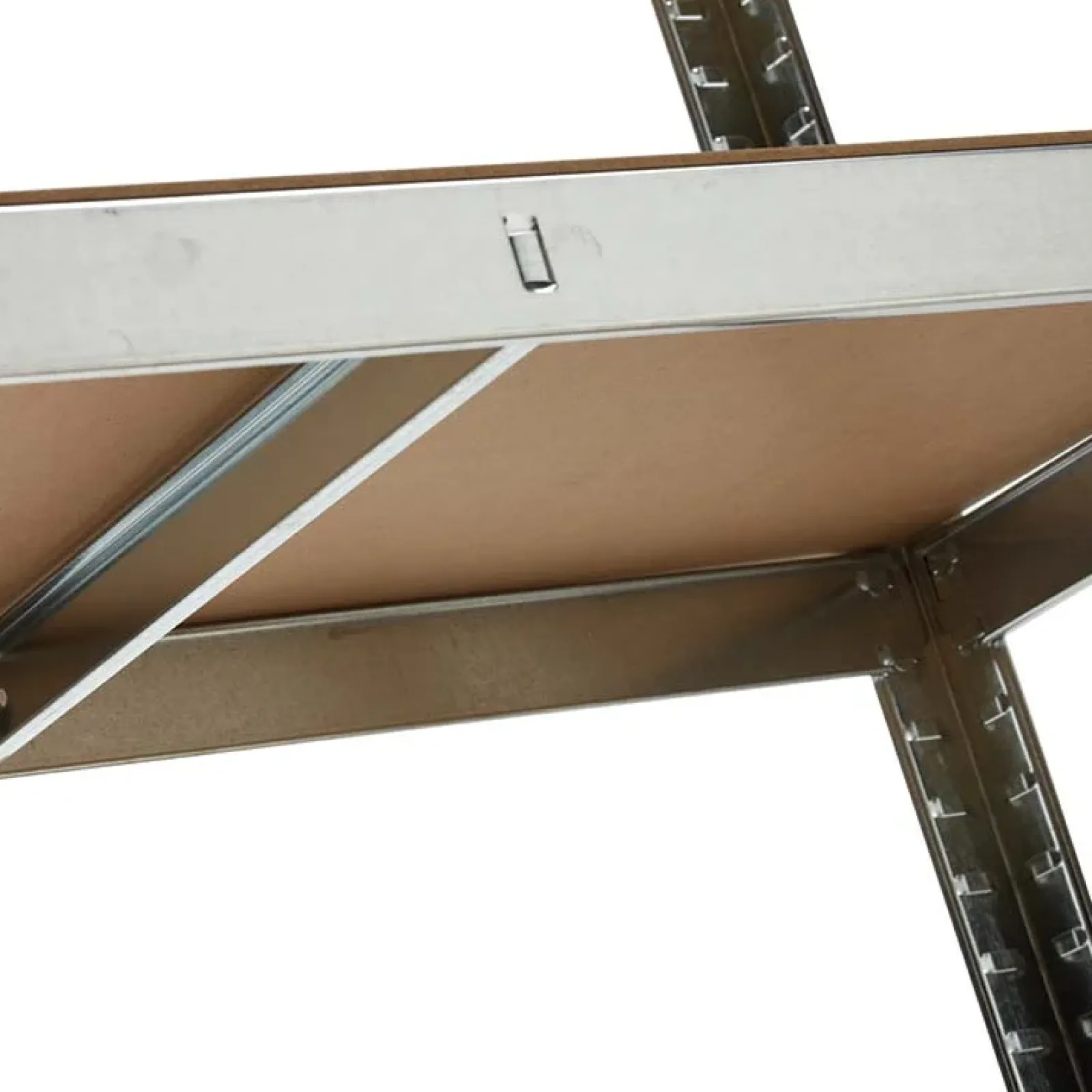 Garnero Arredamenti Armadi Da Esterno|Scaffali E Dispense-Scaffale in metallo 4 ripiani 80x160cm grigio legno Simba