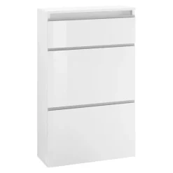 Garnero Arredamenti Scarpiere E Cassepanche|Scarpiere-Scarpiera ingresso 60x108cm 2 ante Eclisse Bianco Lucido