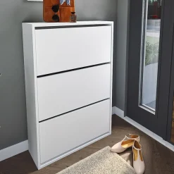 Garnero Arredamenti Scarpiere E Cassepanche|Scarpiere-Scarpiera ingresso 74x110h cm moderna bianco Palmaria Bianco Opaco