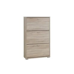 Garnero Arredamenti Scarpiere E Cassepanche|Scarpiere-Scarpiera ingresso 69x112h cm 3 ante rovere Lola