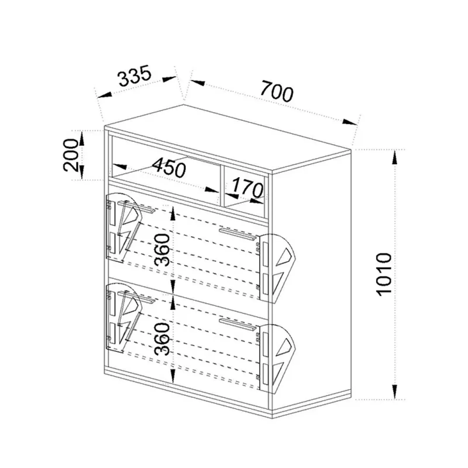 Garnero Arredamenti Scarpiere E Cassepanche|Scarpiere-Scarpiera ingresso 70x101h cm 2 ante moderna rovere naturale beige satinato Kenya