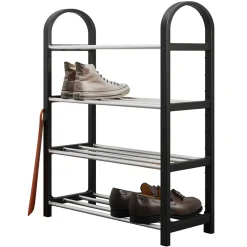 Garnero Arredamenti Scarpiere E Cassepanche|Scarpiere-Scarpiera ingresso 50x65h cm 4 ripiani Lavinia Nero