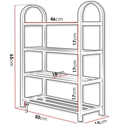 Garnero Arredamenti Scarpiere E Cassepanche|Scarpiere-Scarpiera ingresso 50x65h cm 4 ripiani Lavinia Nero