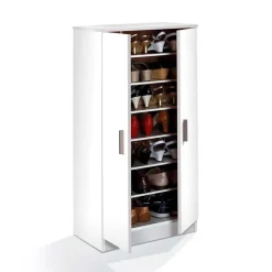 Garnero Arredamenti Scarpiere E Cassepanche|Scarpiere-Scarpiera ingresso 55x108h cm 2 ante moderna bianco Easy
