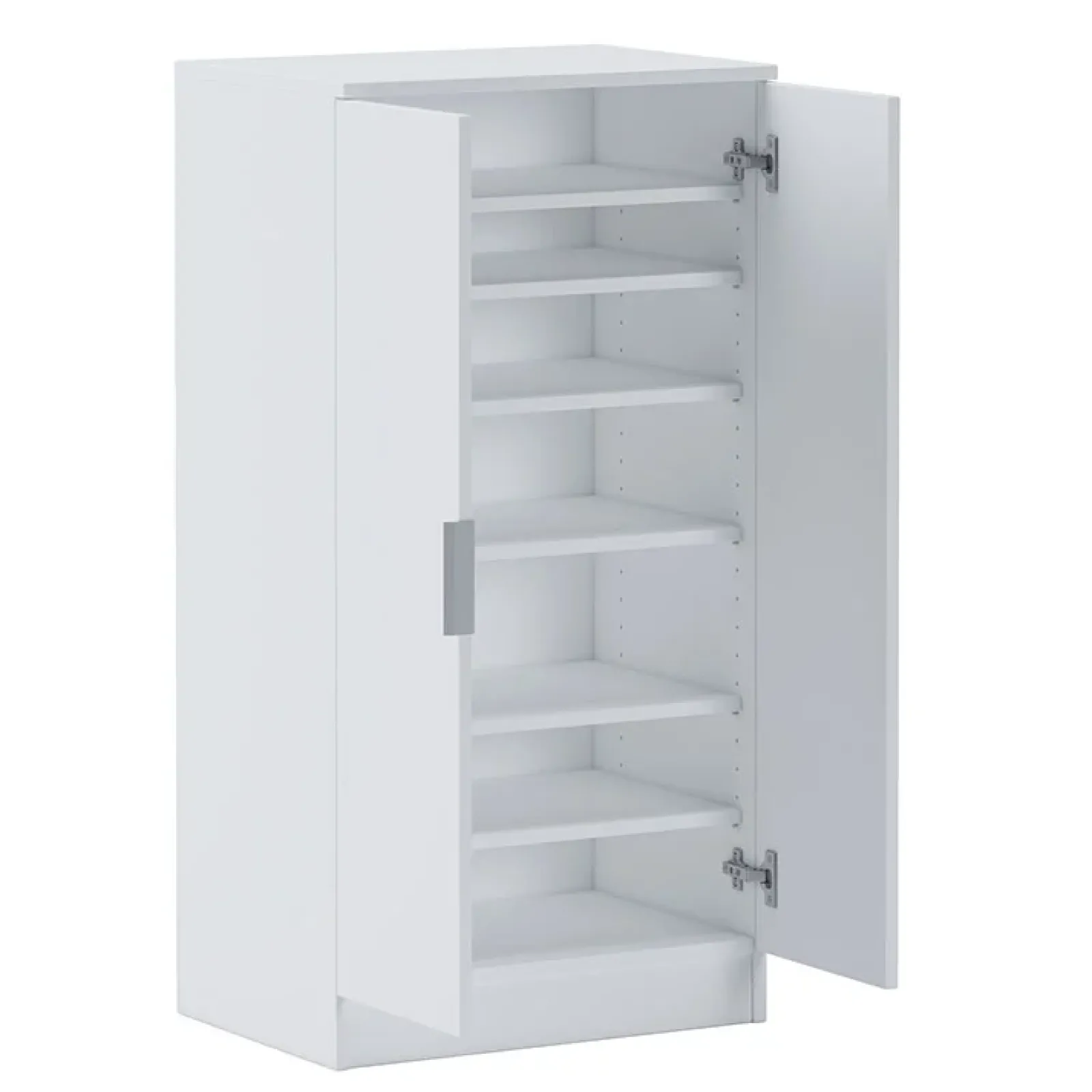 Garnero Arredamenti Scarpiere E Cassepanche|Scarpiere-Scarpiera ingresso 55x108h cm 2 ante bianco frassinato Joby