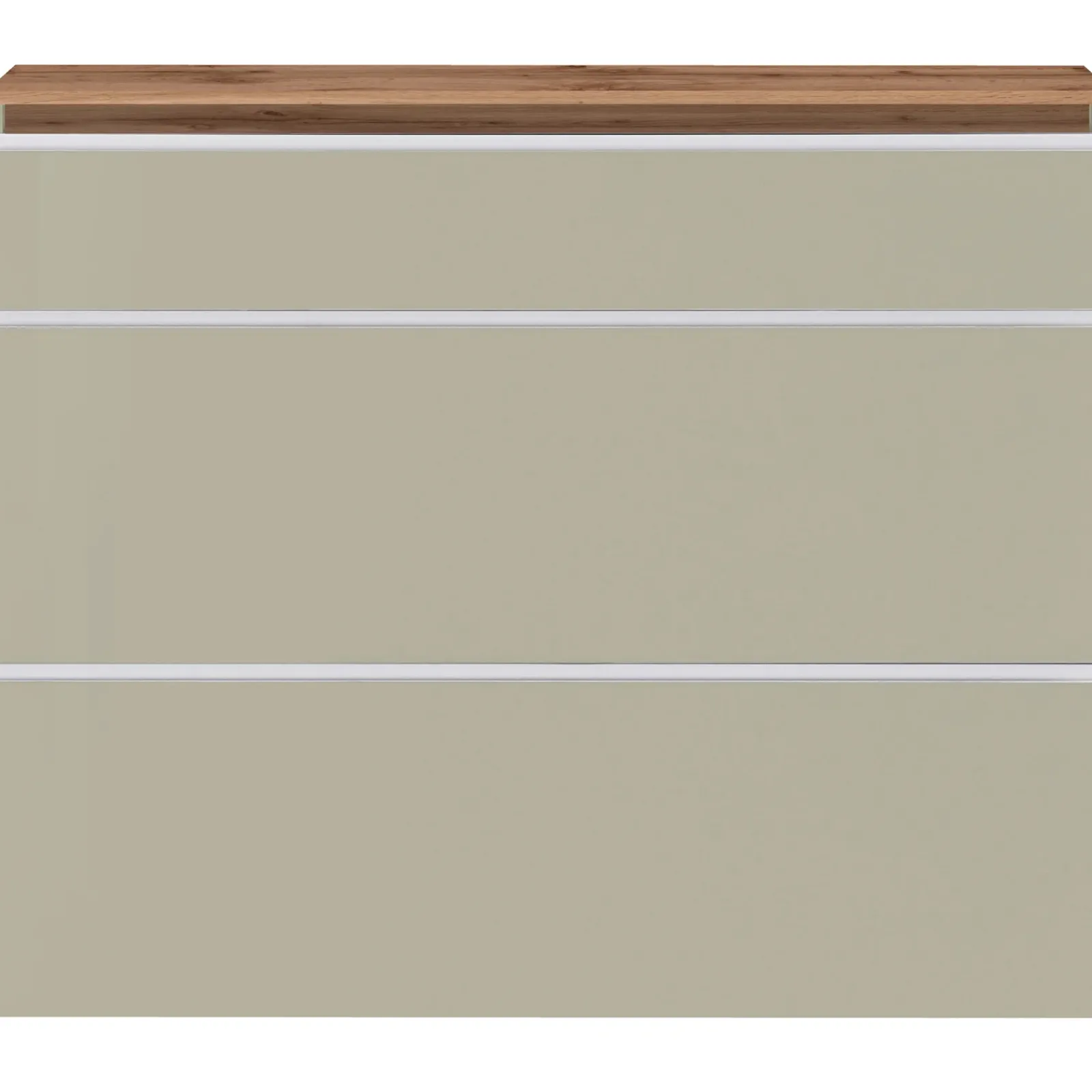 Garnero Arredamenti Scarpiere E Cassepanche|Scarpiere-Scarpiera ingresso 120x108h cm 2 ante tortora rovere Eclisse Tortora - Rovere