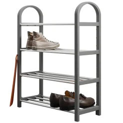 Garnero Arredamenti Scarpiere E Cassepanche|Scarpiere-Scarpiera ingresso 50x65h cm 4 ripiani Lavinia Grigio