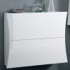 Garnero Arredamenti Scarpiere E Cassepanche|Scarpiere-Scarpiera sospesa 100x82h cm 2 ante moderna bianco lucido Neve