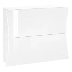 Garnero Arredamenti Scarpiere E Cassepanche|Scarpiere-Scarpiera sospesa 100x82h cm 2 ante moderna bianco lucido Neve