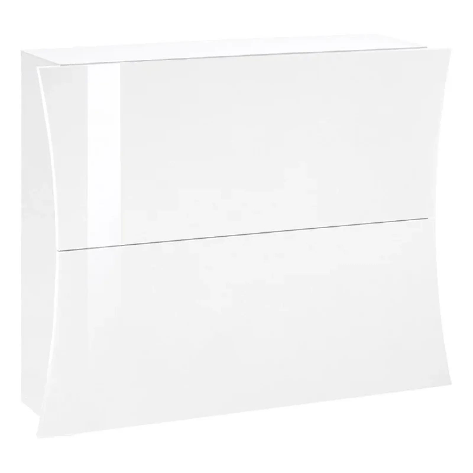 Garnero Arredamenti Scarpiere E Cassepanche|Scarpiere-Scarpiera sospesa 100x82h cm 2 ante moderna bianco lucido Neve