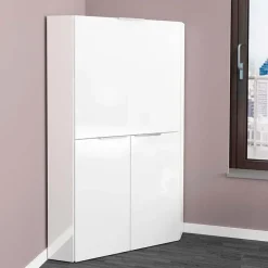 Garnero Arredamenti Scrivanie Per Ragazzi|Scrivanie Ufficio-Scrivania a scomparsa 70x67cm angolare bianco lucido Pinko