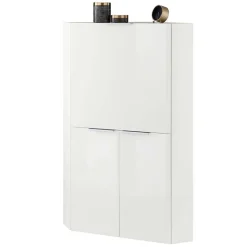 Garnero Arredamenti Scrivanie Per Ragazzi|Scrivanie Ufficio-Scrivania a scomparsa 70x67cm angolare bianco lucido Pinko