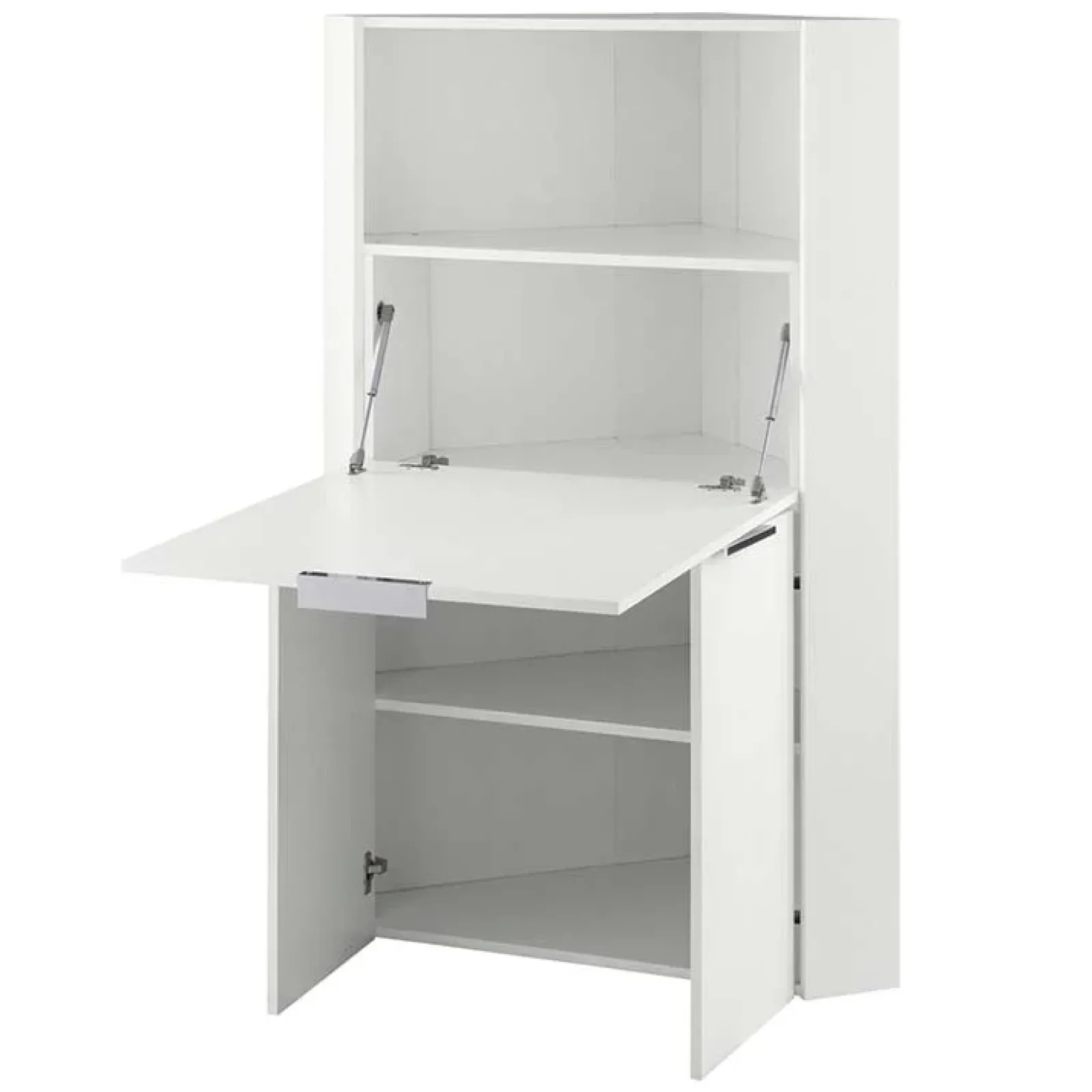 Garnero Arredamenti Scrivanie Per Ragazzi|Scrivanie Ufficio-Scrivania a scomparsa 70x67cm angolare bianco lucido Pinko