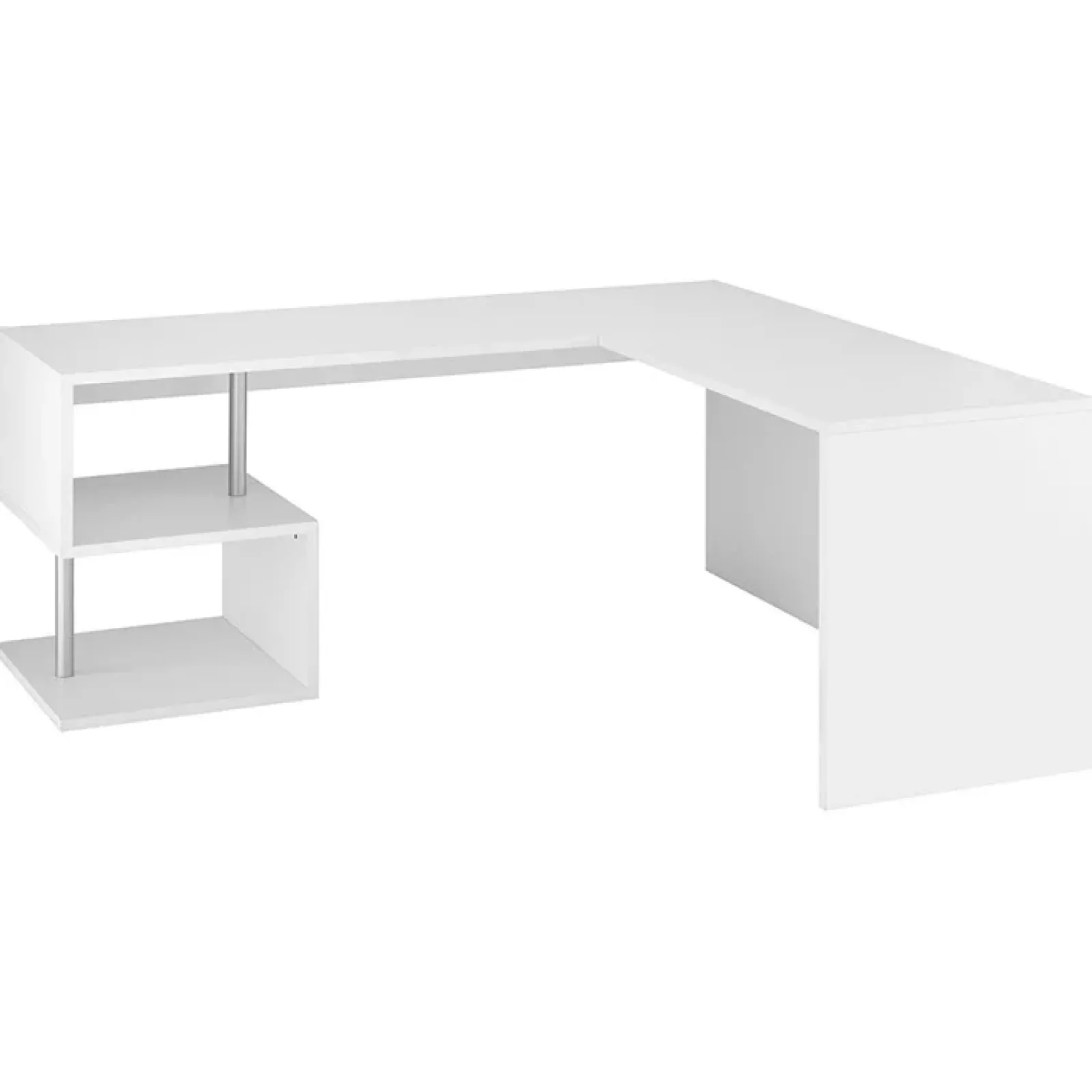 Garnero Arredamenti Scrivanie Ufficio|Scrivanie Ufficio-Scrivania angolare ufficio 180x78cm ErgoDesk Bianco Lucido