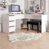 Garnero Arredamenti Scrivanie Per Ragazzi|Scrivanie Ufficio-Scrivania angolare 142x142cm bianco Chantal