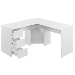 Garnero Arredamenti Scrivanie Per Ragazzi|Scrivanie Ufficio-Scrivania angolare 142x142cm bianco Chantal