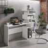 Garnero Arredamenti Scrivanie Per Ragazzi|Scrivanie Ufficio-Scrivania 158/40cm ufficio con libreria bianco frassino Claire