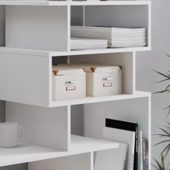 Garnero Arredamenti Scrivanie Per Ragazzi|Scrivanie Ufficio-Scrivania 158/40cm ufficio con libreria bianco frassino Claire