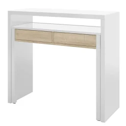 Garnero Arredamenti Scrivanie Per Ragazzi|Scrivanie Ufficio-Scrivania 36/66cm ufficio moderna bianco opaco rovere Adam Gihome®